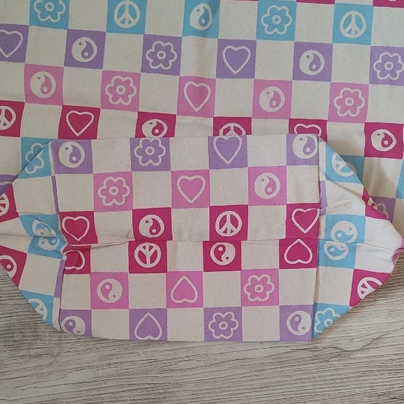 Peace Sign Canvas Satchel - Picture 6 of 6